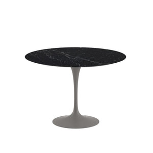 Saarinen 42" Round Dining Table Dining Tables Knoll Grey Nero Marquina Satin Coated Marble 
