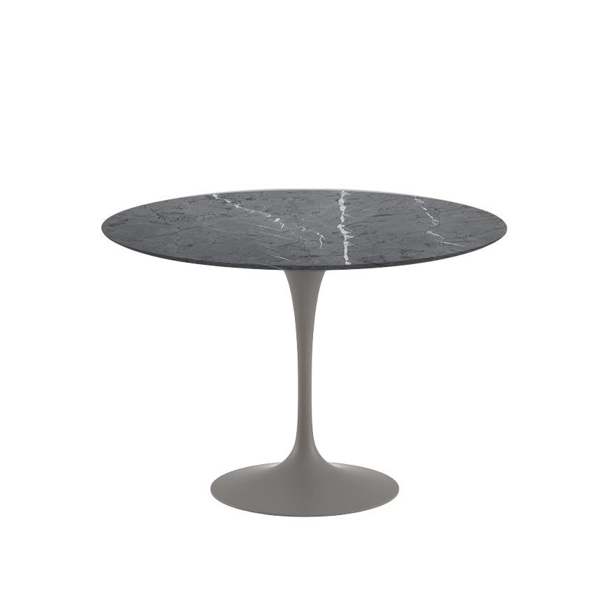 Saarinen 42" Round Dining Table Dining Tables Knoll Grey Grigio Marquina marble, Satin finish