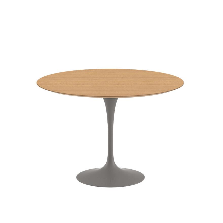 Saarinen 42" Round Dining Table Dining Tables Knoll Grey Light Oak Veneer