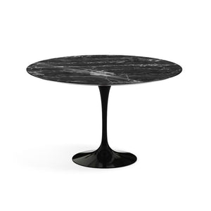 Saarinen 47" Round Dining Table Dining Tables Knoll Black Portoro marble, Shiny finish 