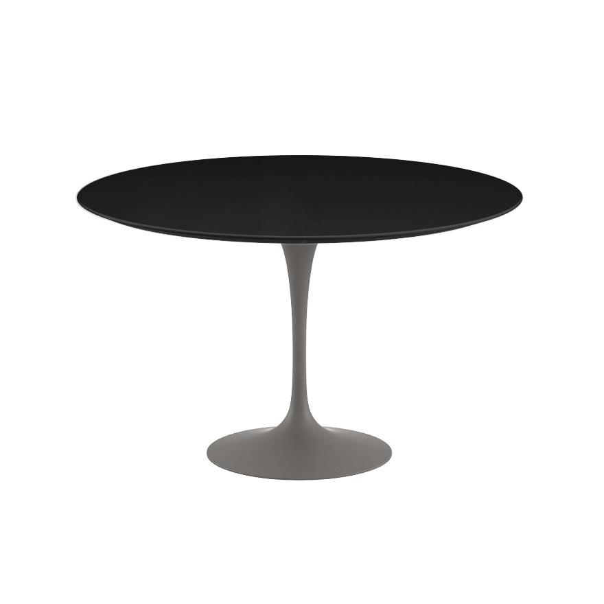 Saarinen 47" Round Dining Table Dining Tables Knoll Grey Black laminate, Satin finish