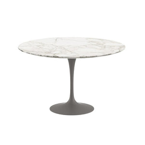 Saarinen 47" Round Dining Table Dining Tables Knoll Grey Calacatta marble, Satin finish 