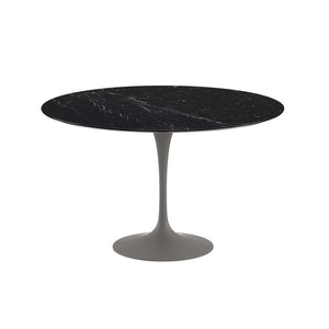 Saarinen 47" Round Dining Table Dining Tables Knoll Grey Nero Marquina marble, Satin finish 
