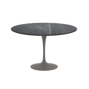 Saarinen 47" Round Dining Table Dining Tables Knoll Grey Grigio Marquina marble, Satin finish 