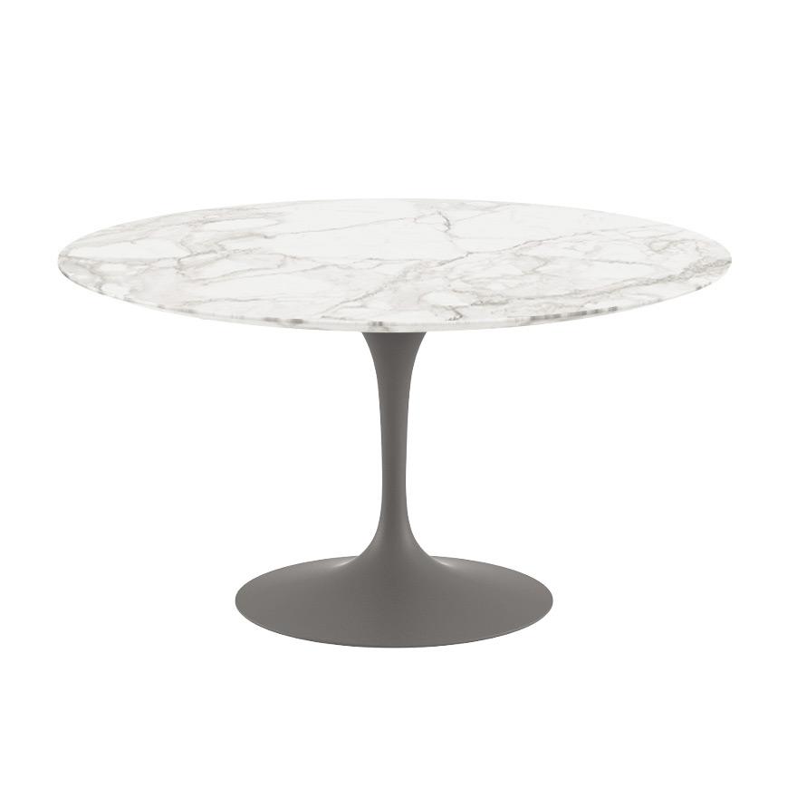 Saarinen 54" Round Dining Table Dining Tables Knoll Grey Calacatta marble, Satin finish