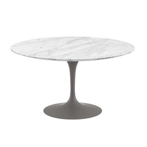 Saarinen 54" Round Dining Table Dining Tables Knoll Grey Carrara marble, Satin finish 