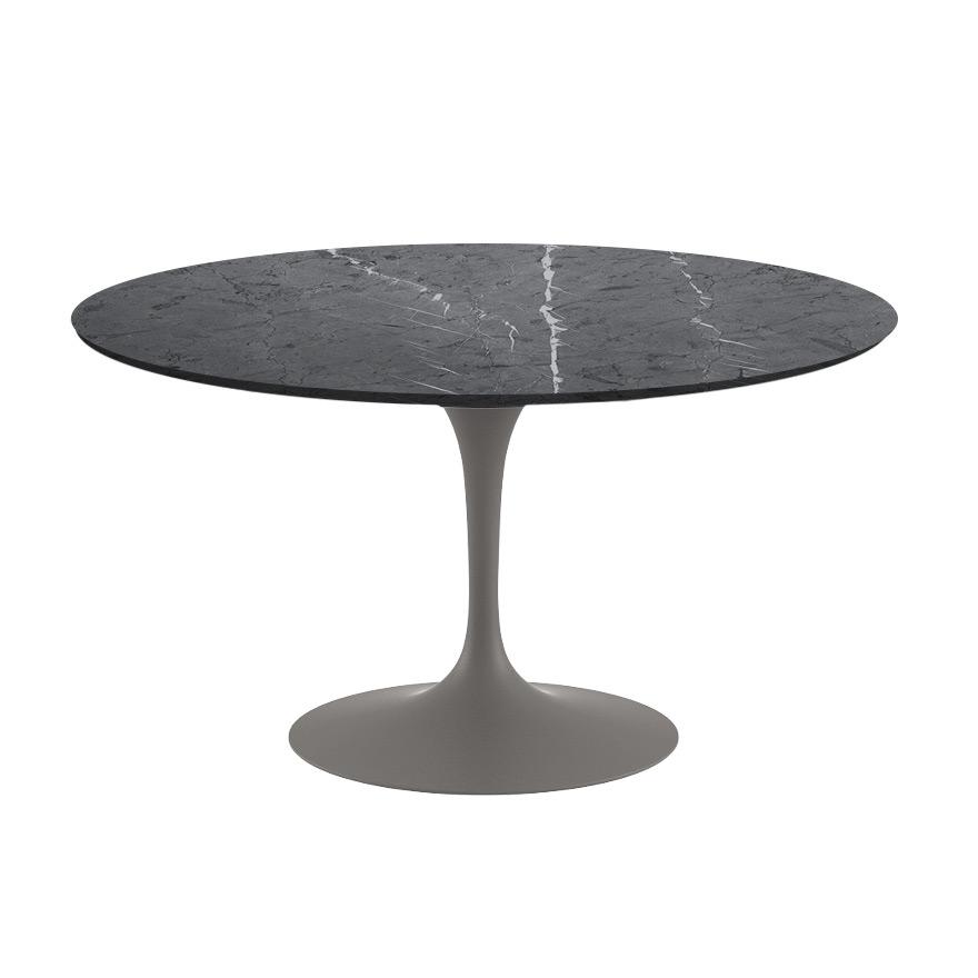 Saarinen 54" Round Dining Table Dining Tables Knoll Grey Grigio Marquina marble, Satin finish
