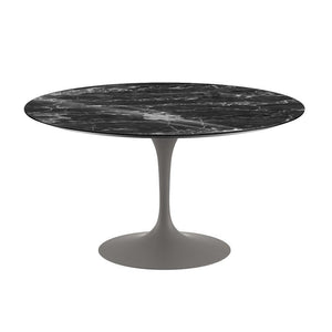Saarinen 54" Round Dining Table Dining Tables Knoll Grey Portoro marble, Shiny finish 