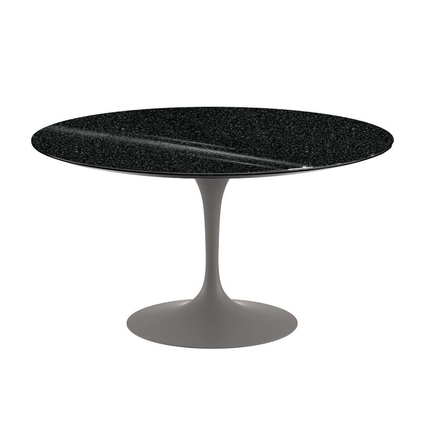 Saarinen 54" Round Dining Table Dining Tables Knoll Grey Black Andes, Granite