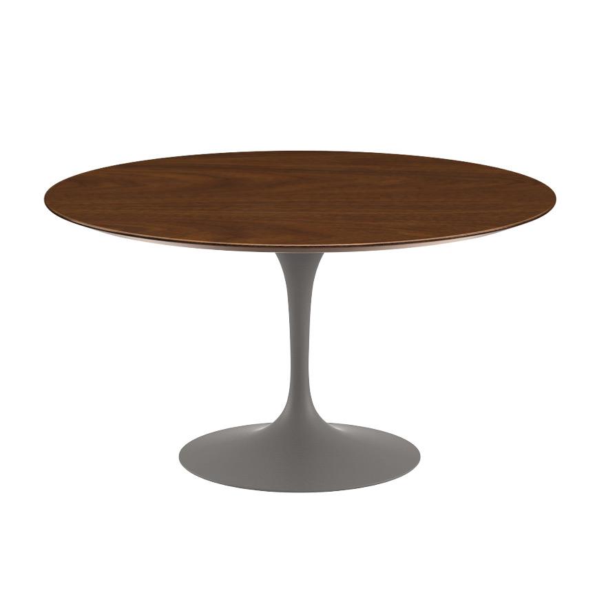 Saarinen 54" Round Dining Table Dining Tables Knoll Grey Light Walnut
