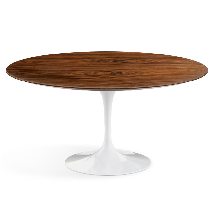Saarinen 60" Round Dining Table Dining Tables Knoll White Rosewood