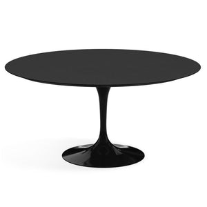 Saarinen 60" Round Dining Table Dining Tables Knoll Black Black laminate, Satin finish 