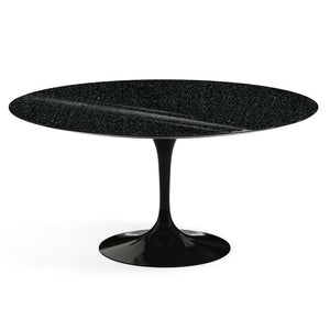 Saarinen 60" Round Dining Table Dining Tables Knoll Black Black Andes Granite 