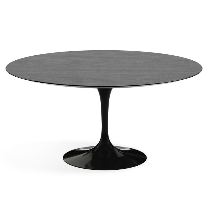 Saarinen 60" Round Dining Table Dining Tables Knoll Black Ebonized Walnut