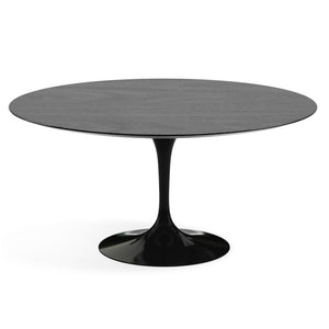 Saarinen 60" Round Dining Table Dining Tables Knoll Black Ebonized Walnut 