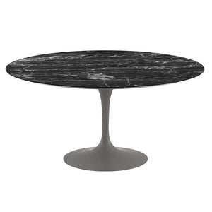 Saarinen 60" Round Dining Table Dining Tables Knoll Grey Portoro marble, Satin finish 