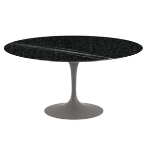 Saarinen 60" Round Dining Table Dining Tables Knoll Grey Black Andes Granite 