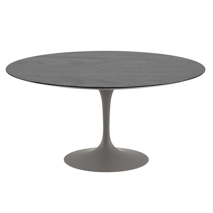 Saarinen 60" Round Dining Table Dining Tables Knoll Grey Ebonized Walnut