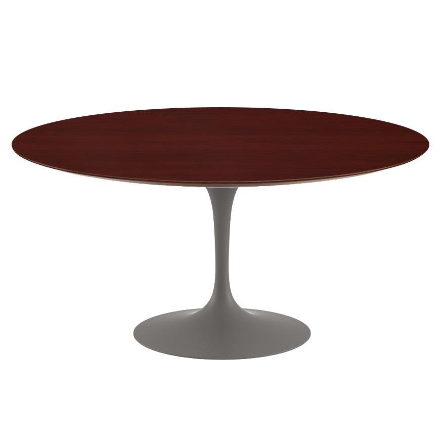 Saarinen 60" Round Dining Table Dining Tables Knoll Grey Reff Dark Cherry