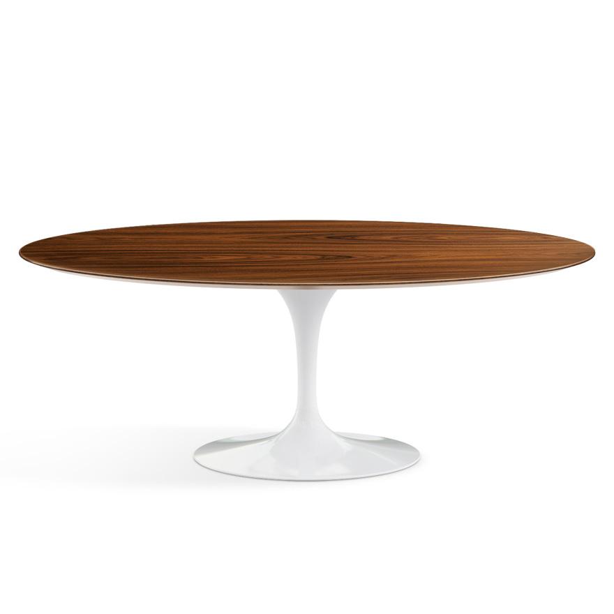 Saarinen 78" Oval Dining Table Medium Dining Tables Knoll White Rosewood