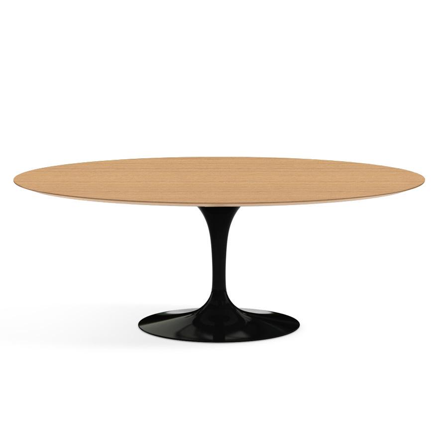 Saarinen 78" Oval Dining Table Medium Dining Tables Knoll Black Light Oak