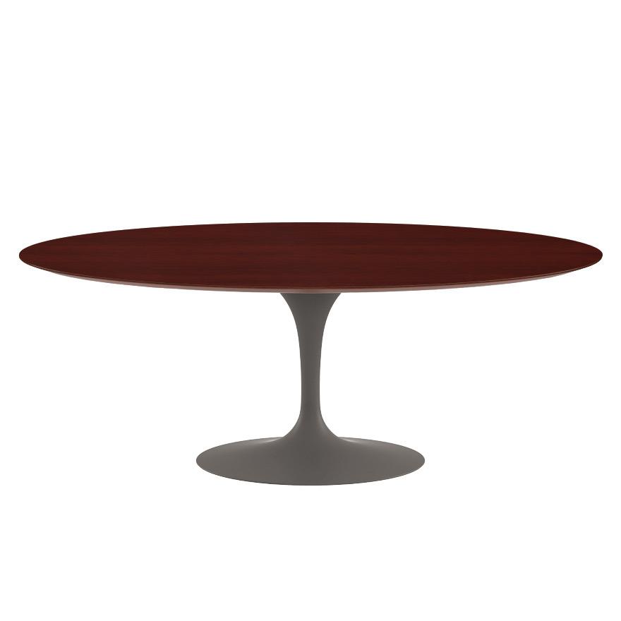 Saarinen 78" Oval Dining Table Medium Dining Tables Knoll Grey Reff Dark Cherry