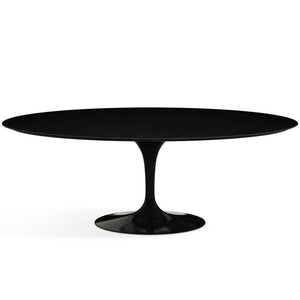 Saarinen 96" Oval Dining Table Large Dining Tables Knoll Black Black laminate, Satin finish 