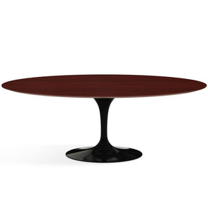 Saarinen 96" Oval Dining Table Large Dining Tables Knoll Black Reff Dark Cherry 