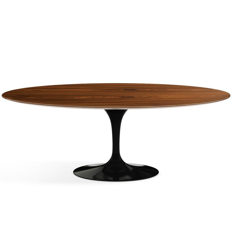 Saarinen 96" Oval Dining Table Large Dining Tables Knoll Black Rosewood