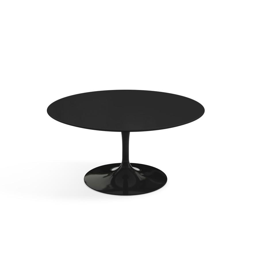 Saarinen Coffee Table - 35" Round Coffee Tables Knoll Black Black laminate, Satin finish