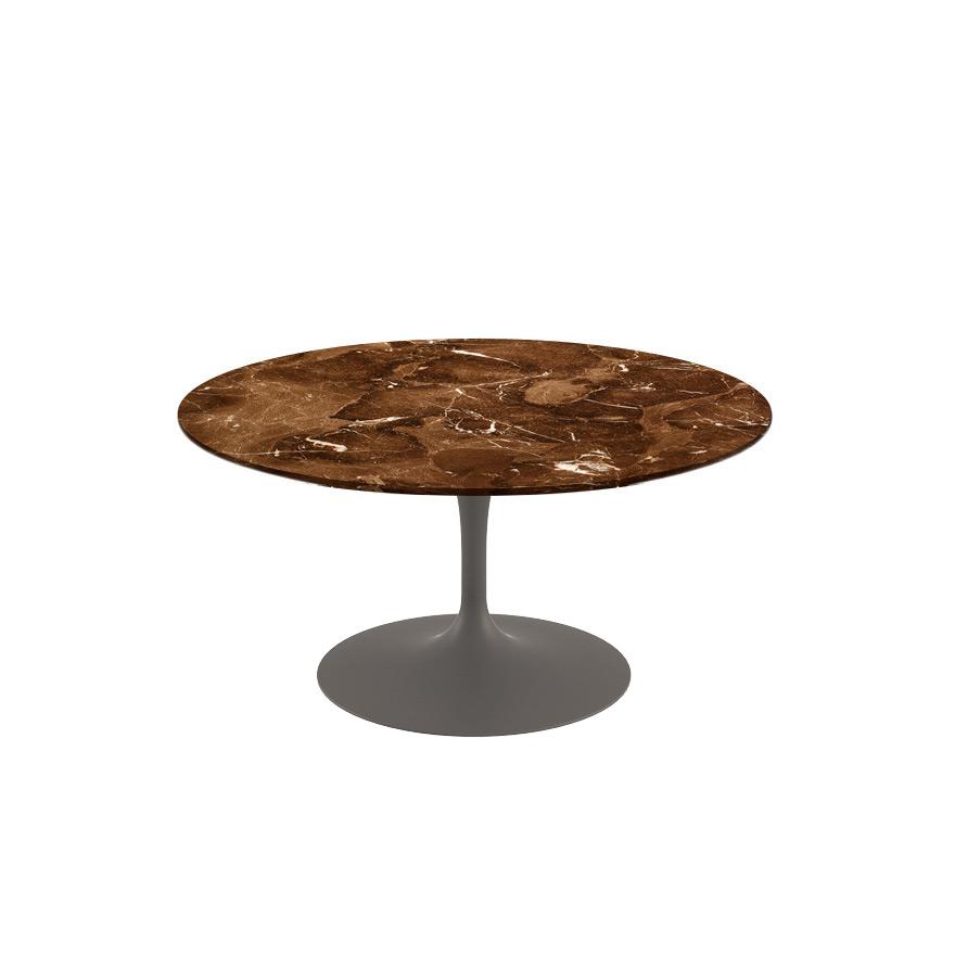 Saarinen Coffee Table - 35" Round Coffee Tables Knoll Grey Espresso marble, Satin finish