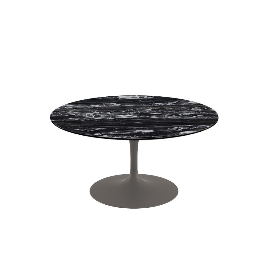 Saarinen Coffee Table - 35" Round Coffee Tables Knoll Grey Portoro marble, Satin finish