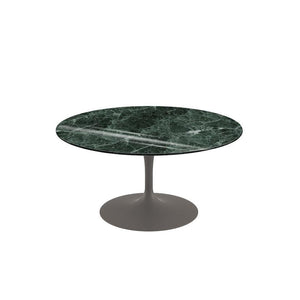 Saarinen Coffee Table - 35" Round Coffee Tables Knoll Grey Verde Alpi marble, Shiny finish 