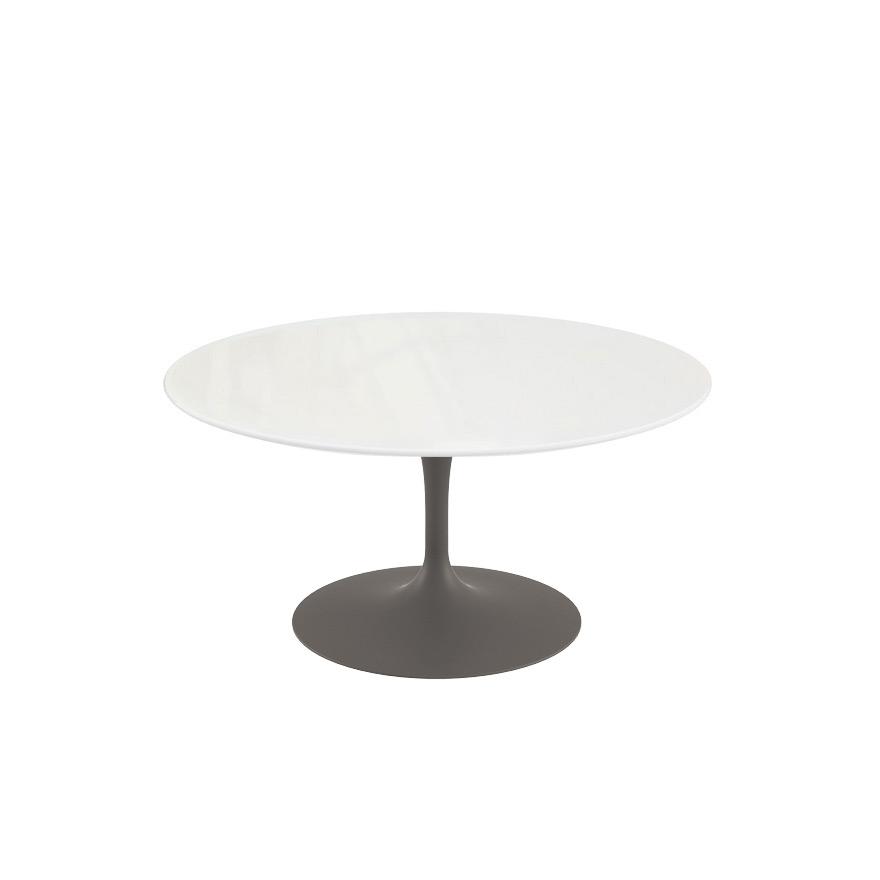 Saarinen Coffee Table - 35" Round Coffee Tables Knoll Grey Vetro Bianco