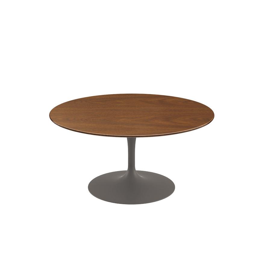 Saarinen Coffee Table - 35" Round Coffee Tables Knoll Grey Light Walnut