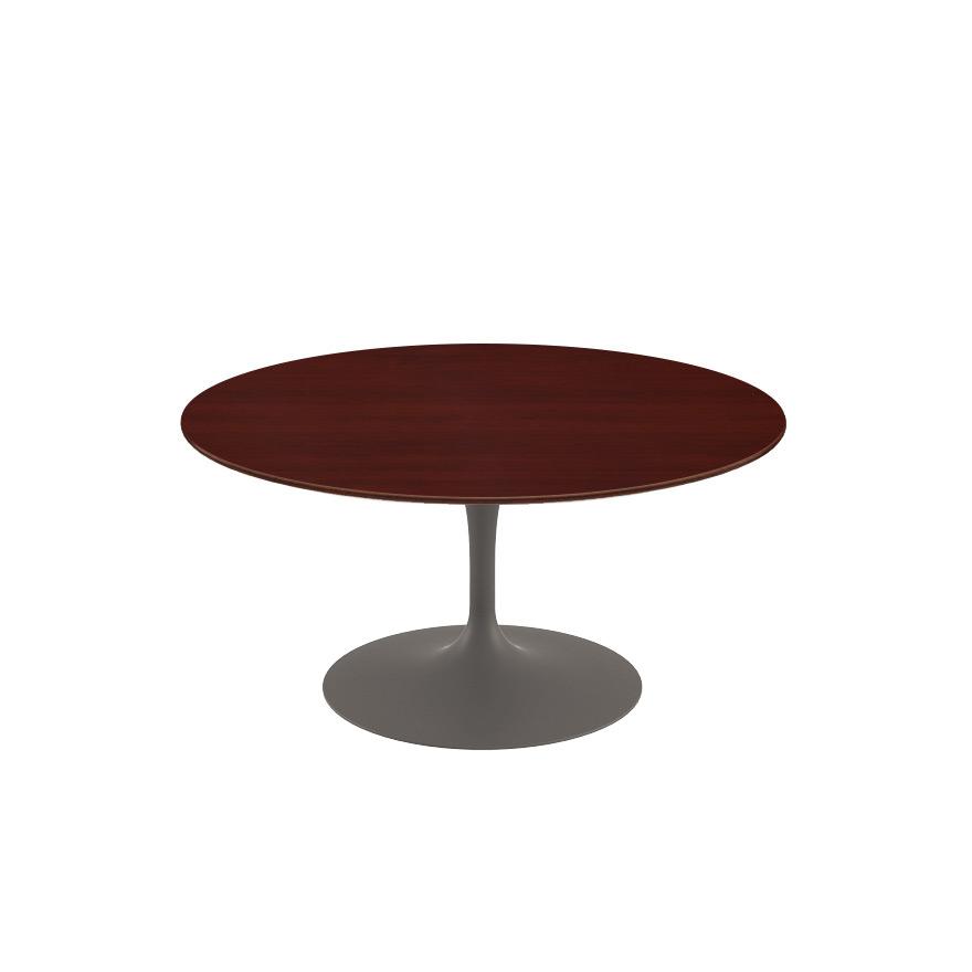 Saarinen Coffee Table - 35" Round Coffee Tables Knoll Grey Reff Dark Cherry
