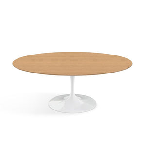 Saarinen Coffee Table - 42” Oval Dining Tables Knoll White Light Oak 