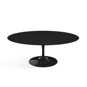 Saarinen Coffee Table - 42” Oval Dining Tables Knoll Black Black laminate, Satin finish 