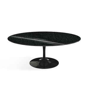 Saarinen Coffee Table - 42” Oval Dining Tables Knoll Black Black Andes, Granite 