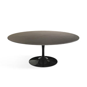 Saarinen Coffee Table - 42” Oval Dining Tables Knoll Black Slate, Natural 