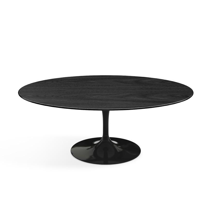 Saarinen Coffee Table - 42” Oval Dining Tables Knoll Black Ebonized Walnut