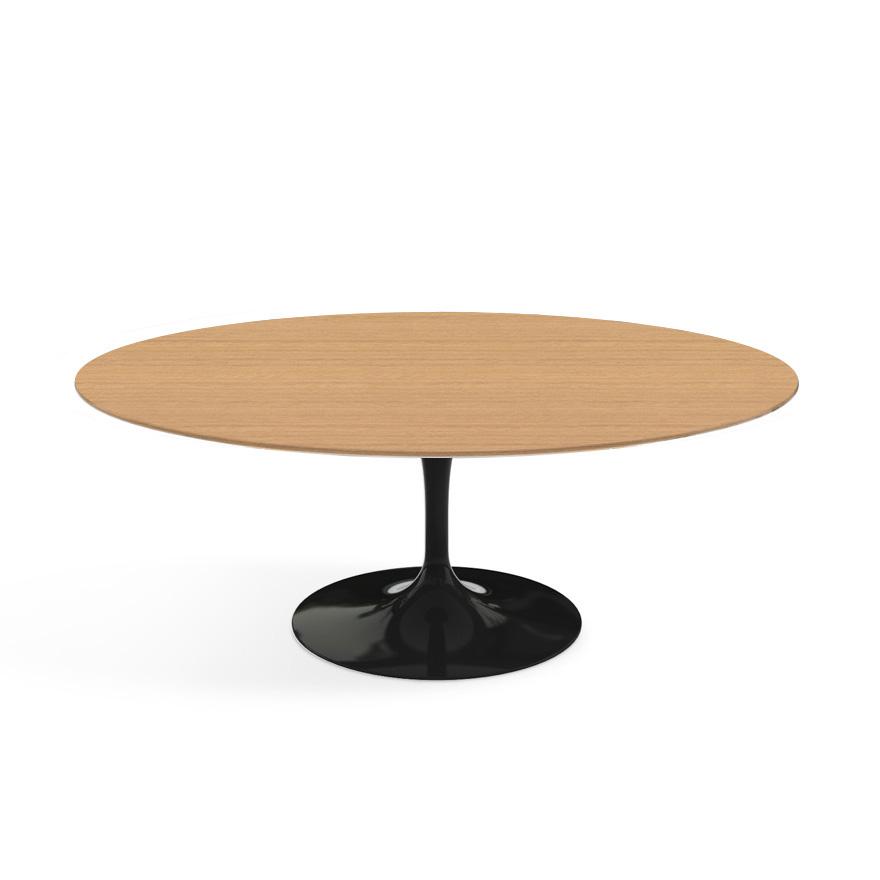 Saarinen Coffee Table - 42” Oval Dining Tables Knoll Black Light Oak