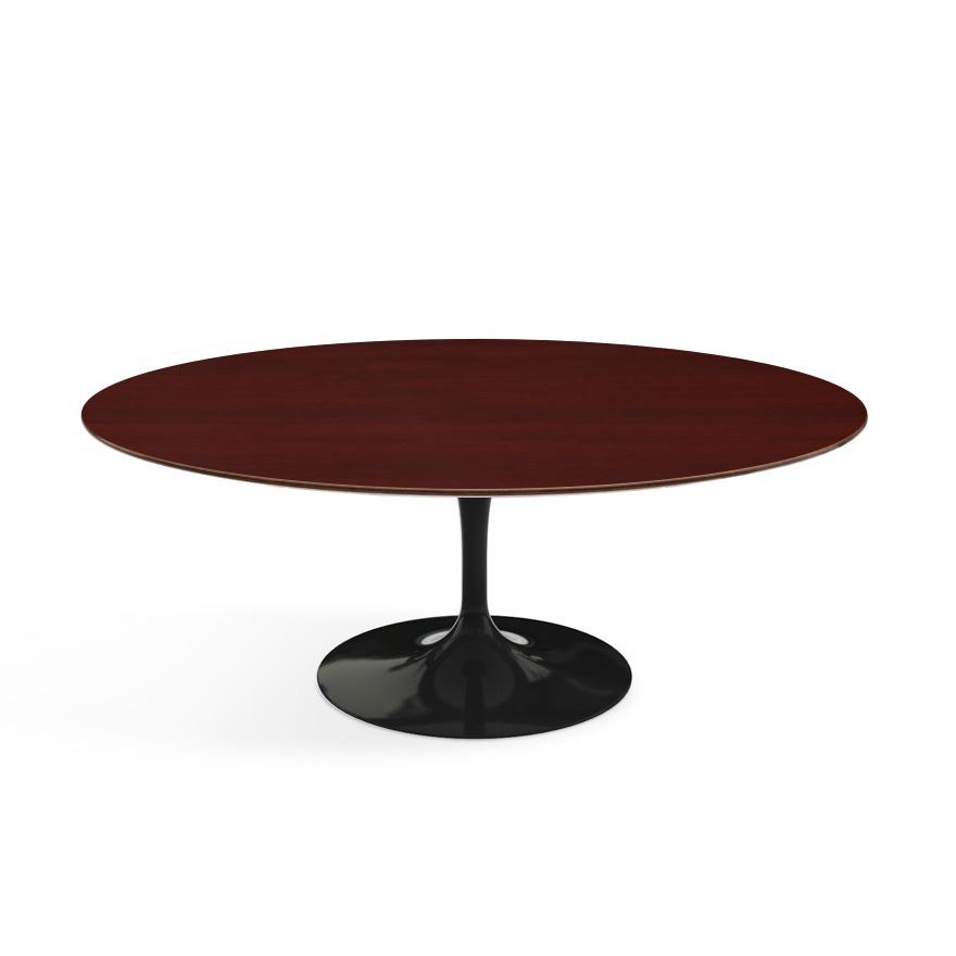 Saarinen Coffee Table - 42” Oval Dining Tables Knoll Black Reff Dark Cherry