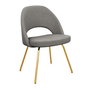 Saarinen Executive Armless Chair With Tubular Legs Side/Dining Knoll 