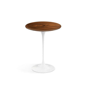 Saarinen Side Table - 16" Round side/end table Knoll White Rosewood 