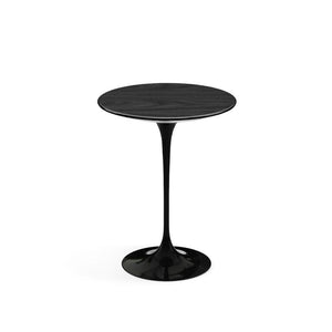 Saarinen Side Table - 16" Round side/end table Knoll Black Ebonized Walnut 