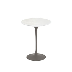 Saarinen Side Table - 16" Round side/end table Knoll Grey Vetro Bianco 