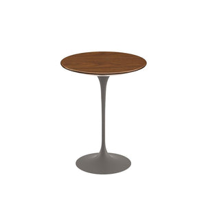 Saarinen Side Table - 16" Round side/end table Knoll Grey Light Walnut 