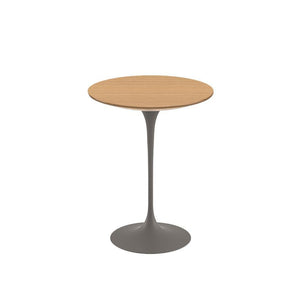 Saarinen Side Table - 16" Round side/end table Knoll Grey Light Oak 