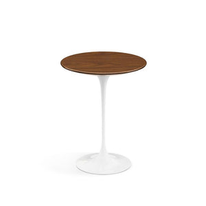 Saarinen Side Table - 16" Round side/end table Knoll White Light Walnut 